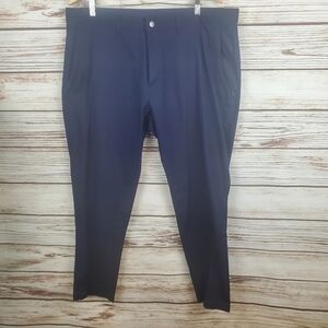 NWT Fabletics Mens 40x30 Slim Fit Navy Blue High Side Chino Pants.          #207